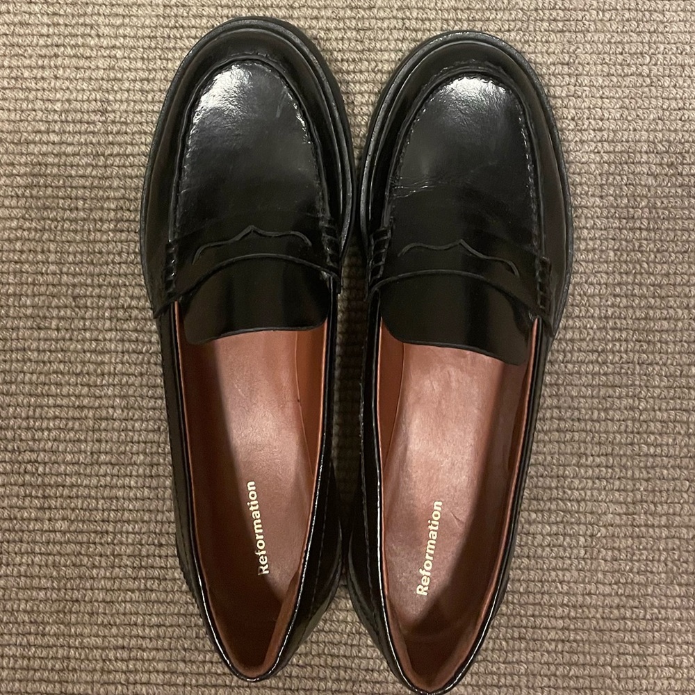 Reformation black loafers “Agathea”